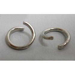 Anillos de salto de hierro, sin cadmio y níquel, abierto, de color platino, solo anillo, 21 calibre, 5x0.7mm, diámetro interior: 3.6 mm de diámetro interior